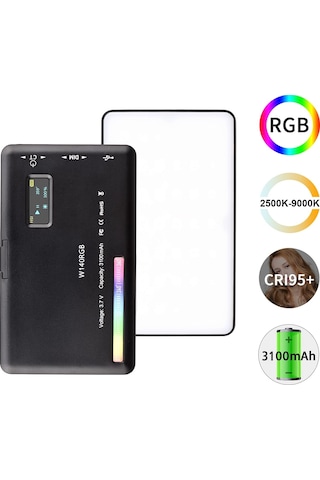 Deyatech W140 2500K-9000K RGB Led Şarj Edilebilir Işık