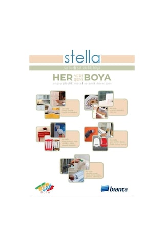 Bianca Stella Su Bazlı Saf Akrilik Boya Beyaz 1l