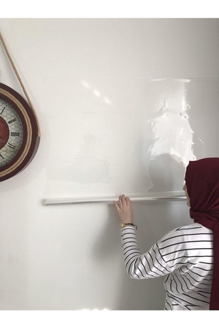 5 Adet Şeffaf Akıllı Kağıt Tahta 60x100 Cm Şeffaf Yazı Tahtası Kalem Hediye Gri Diğer