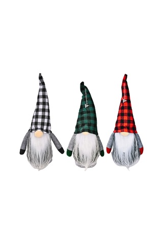 3 Lü Gnome Dekorasyon Seti, Sevimli Peluş Gnome Noel Hediyesi