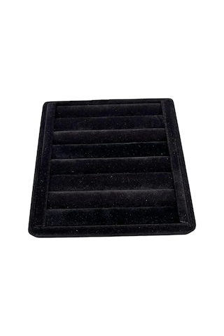 Yerli Üretim Süet Kumaş Siyah Renk 15 Cm / 15 Cm Yüzük Sergileme Standı Çok Renkli