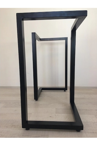 Masa Ayağı Ahşap Masa Ayağı Metal Masa Ayakları Üçgen Tasarım Siyah 71 x 60 CM