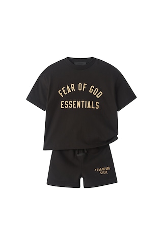 No Fear Fear Of God Çocuklar Için Pamuklu Kısa Kollu Unisex Tişört T-shirt Siyah 10 Yaş