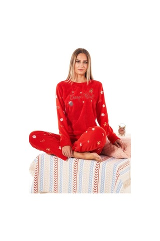 Estiva Desenli Günlük Peluş Polar Bayan Pijama Takım (555360234)