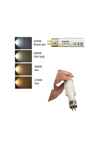 10 Adet Philips 8w 765 Beyaz Işık 6500k G5 Duylu T5 Floresan