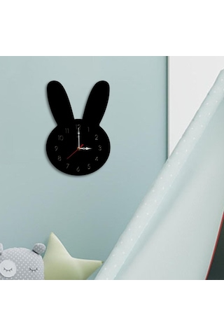 Homyl Sessiz Duvar Saati Oda Süslemeleri Çocuk Ev Ofis Siyah Siyah Çok Renkli