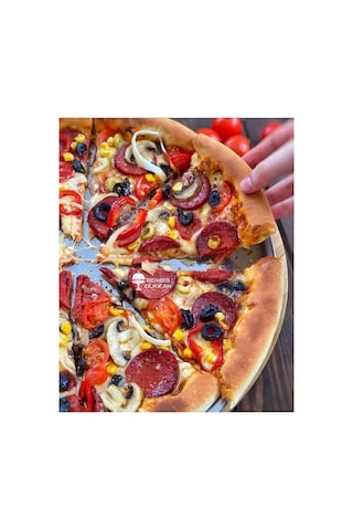 32cm Delikli Yeni Pizza Ve Lahmacun Tepsisi Çelik