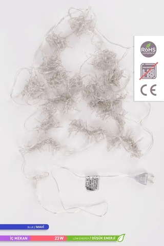 ACK LED Süsleme Işıklı Perde Mavi Işık 220V 23W 2m Mavi