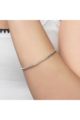 Kristal Model 7,50 Gr Gümüş Ajda Bilezik