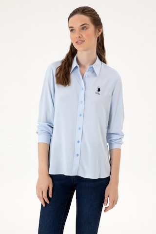 U.s. Polo Assn. Kadın Açık Mavi Gömlek Desenli 50316429-vr003 Acık Mavı
