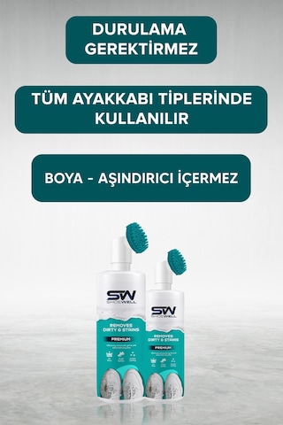 Shoewell Susuz Ayakkabı Temizleme Köpüğü 150 ML Beyaz
