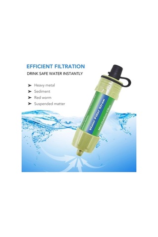 Ganzhoushop Yeşil Taşınabilir Suntek Su Mini Kamp Filtreleme Aletleri Fs 12cm