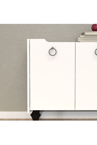 Umg Mobilya Titanyum Modern Konsol, Çok Amaçlı Dolap, Dresuar, Mutfak Dolabı, Kiler Dolabı, Tv Ünitesi Beyaz