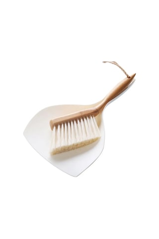 Geeroyoo Mini Bambu Süpürge Ve Faraş Seti - Ergonomik Tasarım, Klavye Ve Yüzey Temizliği İçin İdeal