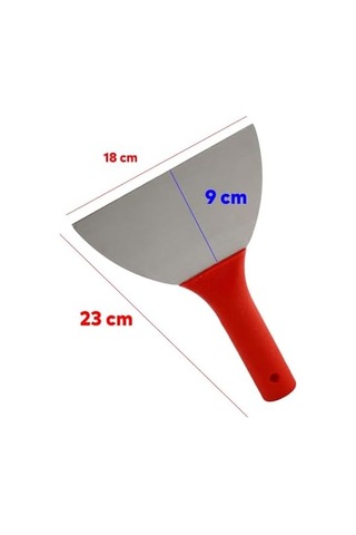 Plastik Saplı Metal Spatula Sıva Duvar Macun Kazıma Ispatulası 18 Cm Takılabilir Sap