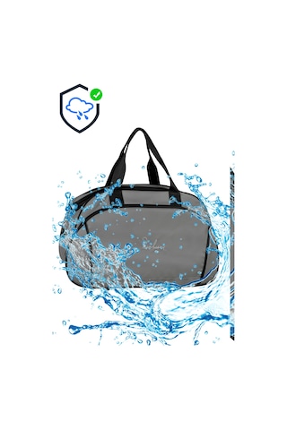 Galb Leather Modern Kumas Full Astarli Kopuklu El Ve Omuzda Tasinabilir Seyahat Ve Spor Cantasi Gri