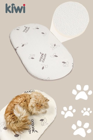 Kiwi Yüksek Dansiteli Organik Pamuk Dokulu Kedi & Köpek Yatağı, Minderi, Matı 70x50 Cm