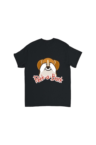 Paybuy Köpek Mizahı Eğlenceli Yazı Baskılı Çocuk Tişört Siyah