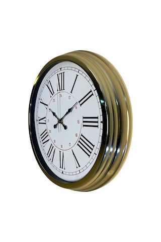 Gold 40 Cm Metal Roma Rakamlı Duvar Saati 11 74823051