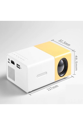 Moveevo 1080p Desteğiyle Mini Taşınabilir Projeksiyon Cihazı - Ev Sineması İçin Akıllı Telefon/notebook Uyumlu, 800 Lumens, 24-60 İnç Ekran