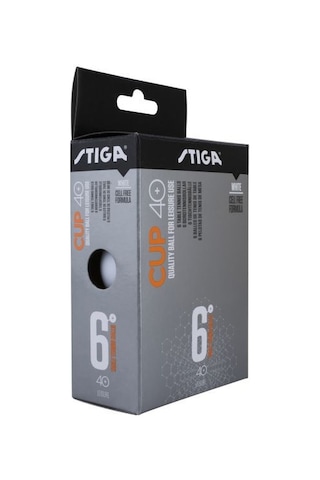 Stiga Cup 6lı Masa Tenisi Pinpon Topu Beyaz 1110-2510-06