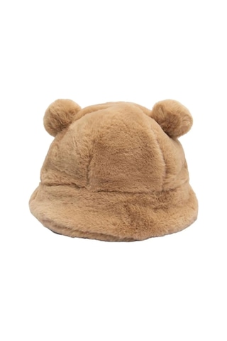 Mood Agenda Sevimli Ayı Kulak Peluş Bucket Şapka Camel