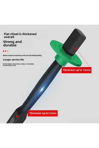 Besthome1 Endüstriyel Siyah Oksitlenmiş Krom Vanadyum Çelik Bıçaklı 10 Düz Taşcı Kesici