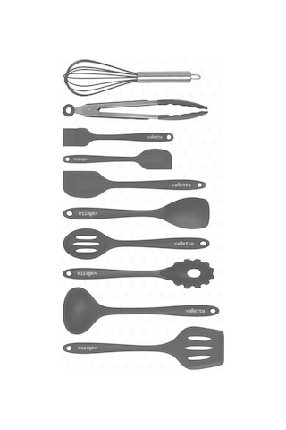 Valletta Vlt1118 Salvatore 10 Parça Spatula Set Gri