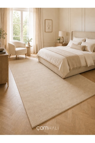 Eko Halı Zen 01 Beige Hav Toz Vermez Yumuşak Dokulu Salon Halısı Oturma Odası Halısı Yatak Odası Halısı Çocuk Odası Halısı Koridor Halısı Mutfak Halısı Modern Makine Halısı Bej