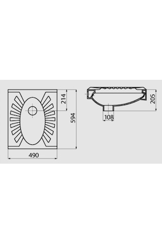 Creavit Omega Çevre Yıkamalı Hela Taşı 50x60