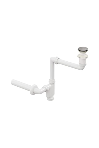 Smart Pop-up Sifon, Taşma Deliksiz Krom +comfort Yer Kazandıran Lavabo Sifonu -2 Parça Set