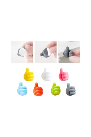 Kenpazar El Şeklinde Kauçuk Çok Amaçlı Kablo Tutacak 10 Adet Siyah