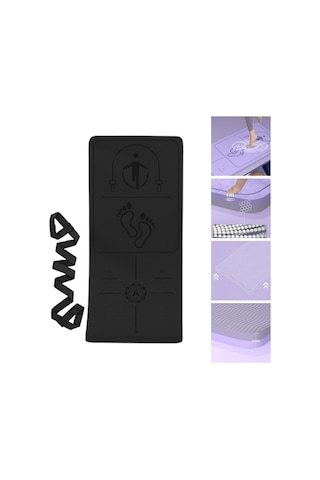 Suntek Atlama İpi Mat Şok Emme Egzersiz Pilates Ev Spor Salonu Siyah