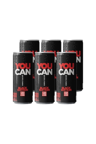 You Can Black Edition Enerji İçeceği 250 ml 6'lı