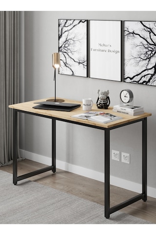 Narin Çalışma Masası Ofis Masası Bilgisayar Masası 120x60cm- Meşe Meşe