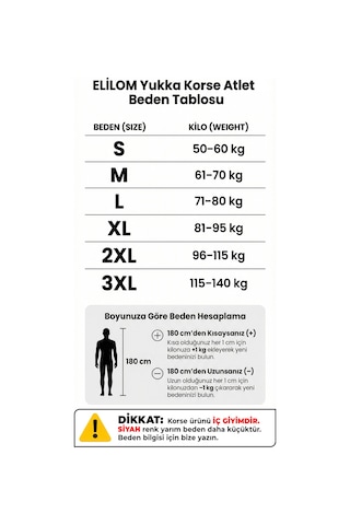 Elilom Erkek Korse Atlet 3'lü Paket Bel Göğüs Ve Göbek Bölgesi Destekli Beyaz - 3 Adet