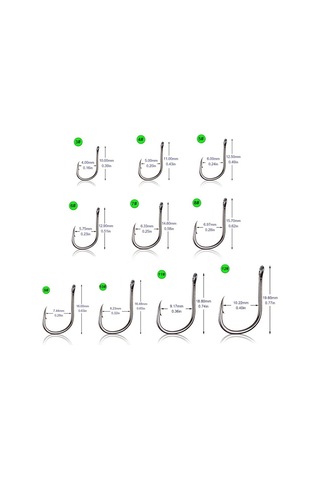 Moveevo 500 Adet Siyah/gold Metal Balık İğnesi Seti - 3-12 Numara 3-7:60 Adet, 8-12:40 Adet - Kaliteli Plastik Kutuda