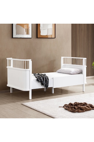 Mdf Beşik Trend Büyüyen Beşik 90x130 Trend Karyola 90x190 - Beyaz