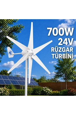 700w Rüzgar Türbini 24v + Şarz Kontrol Cihazı