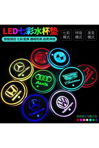 Padalink Araç İçi Dekorasyon Işıklı Bardak Altlığı - Land Rover Range Rover İçin Özel Tasarım 66mm