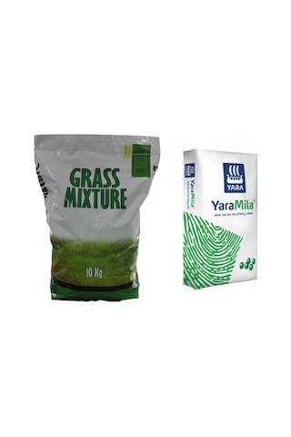 6'Lı Karışım Çim Tohumu 10 KG + Çim Gübresi 10 KG