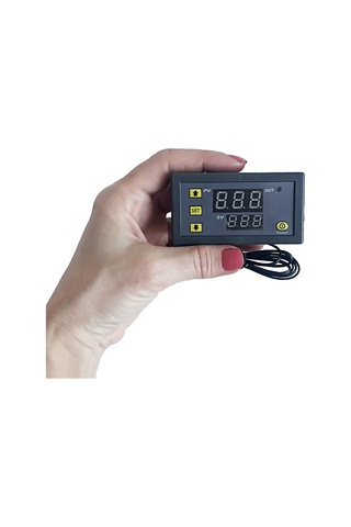 Dijital Sıcaklık Kontrol Termostatı Çift Ekranlı 12v