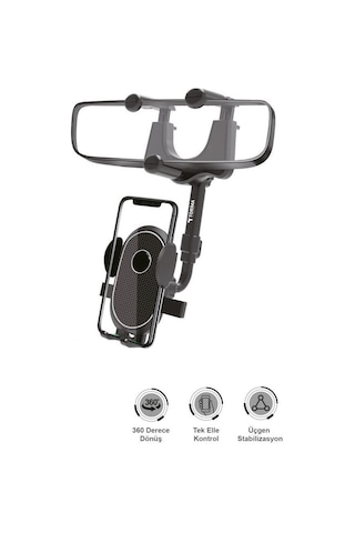 Torima Jx-034 Siyah 360 Derece Dönebilen Güçlü Telefon Tutucu