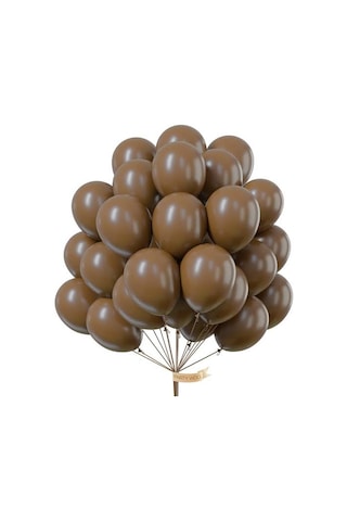 Pastel Balon Kahverengi 10 Adet Kahverengi