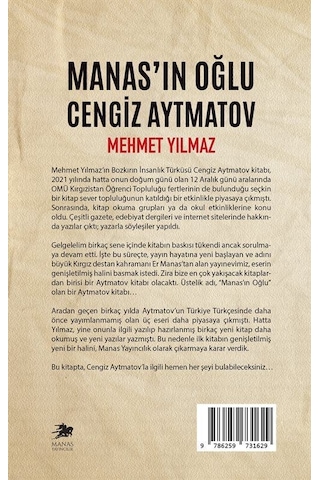 Manas'ın Oğlu Cengiz Aytmatov / Mehmet Yılmaz