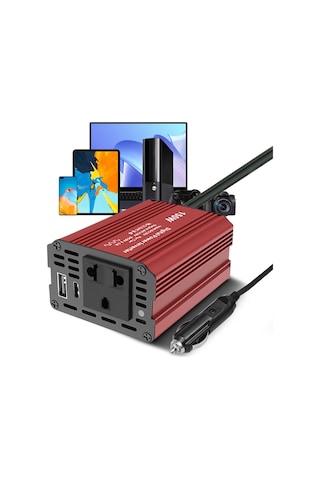 Symbee 150w Araç Çakmaklığı İçin Hızlı Şarj Usb-c Adaptörlü 12v-220v İnvertör