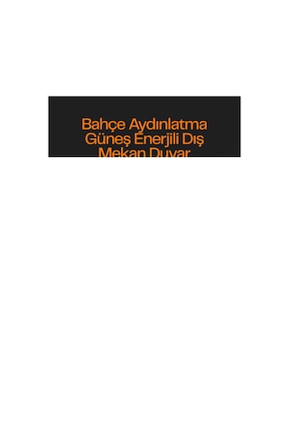 Buğz 1800 Mah Pilli Solar Duvar Aydınlatma