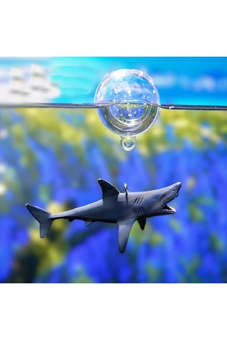 Willowhaven Gri Yüzen Köpekbalığı Akvaryum Dekoru - Ayarlanabilir Gerçekçi Tasarım
