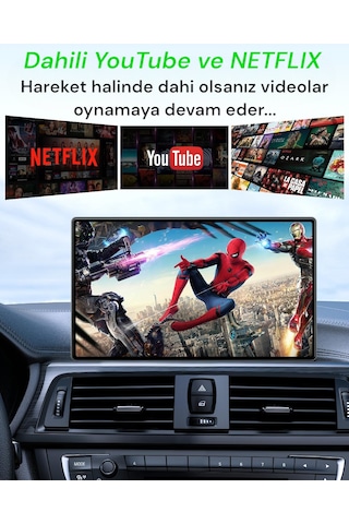 Getalink Yeni Nesil 3in1 Carplay Ai Box Youtube,netflix,gps,hareket Halinde Video İzleme Diğer