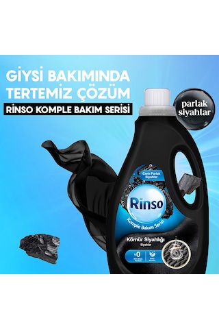 Rinso Sıvı Çamaşır Deterjanı Kömür Siyahlığı Komple Bakım 2.5 L X2 Diğer